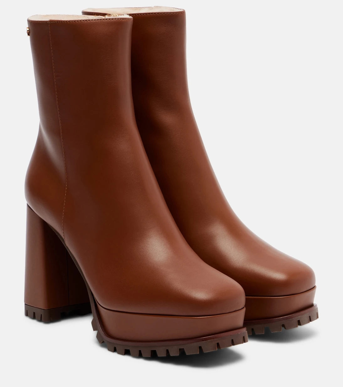 Gianvito Rossi - 70 shearling-lined platform ankle boots