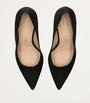 Black Suede Stuart Power Pumps 85