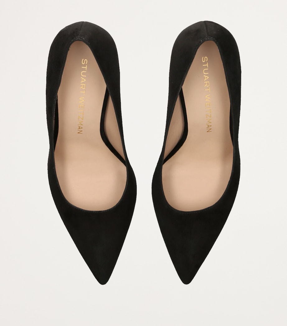 Black Suede Stuart Power Pumps 85