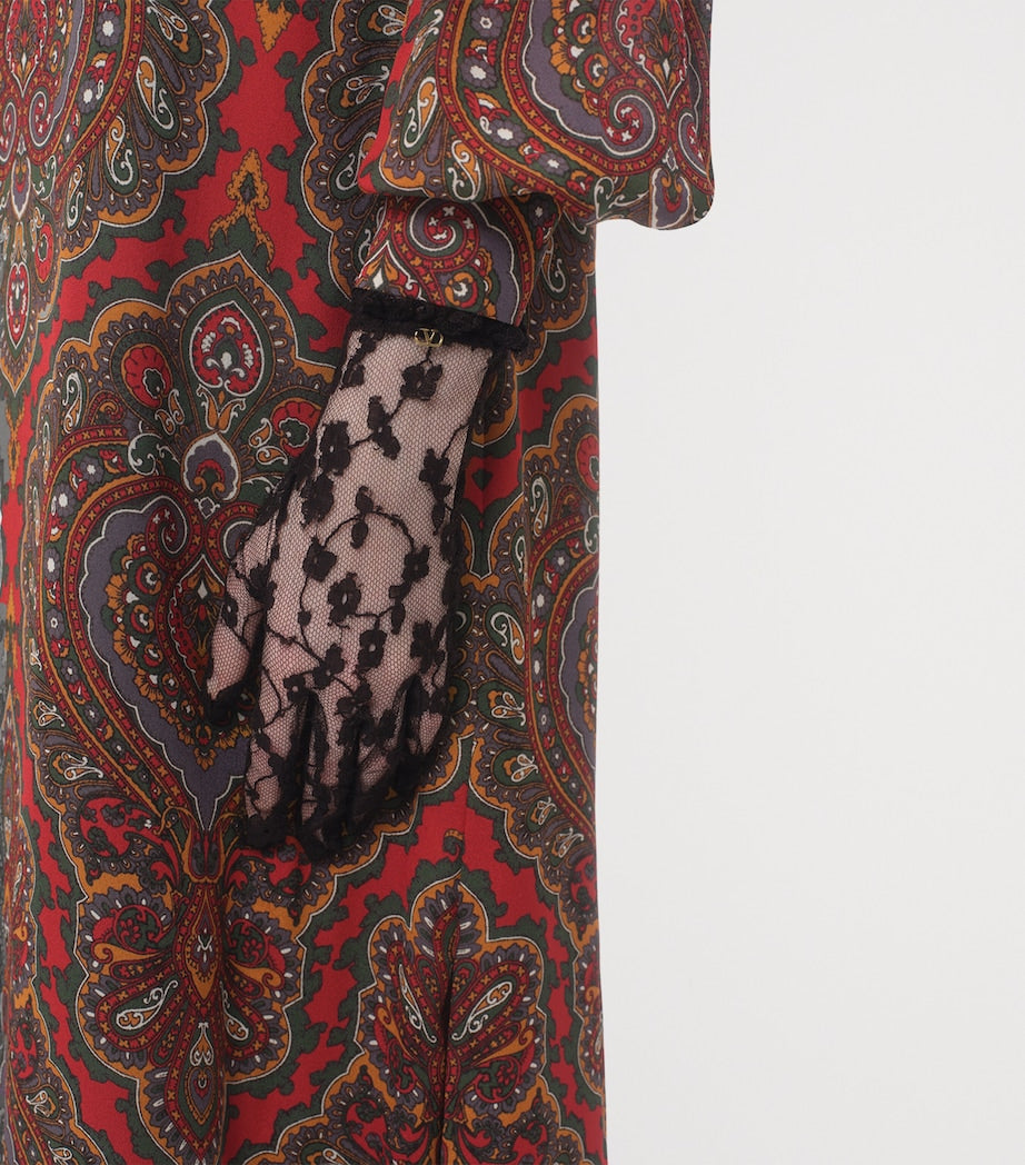 Valentino Garavani Black Lace VLogo Signature Gloves