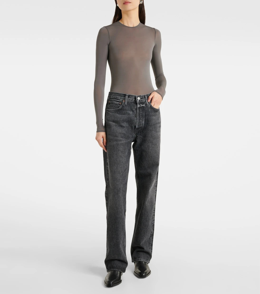 Agolde - Kelly high-rise straight jeans