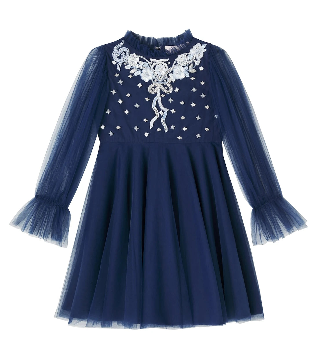 Tutu Du Monde - Rosy Ribbons embellished tulle dress