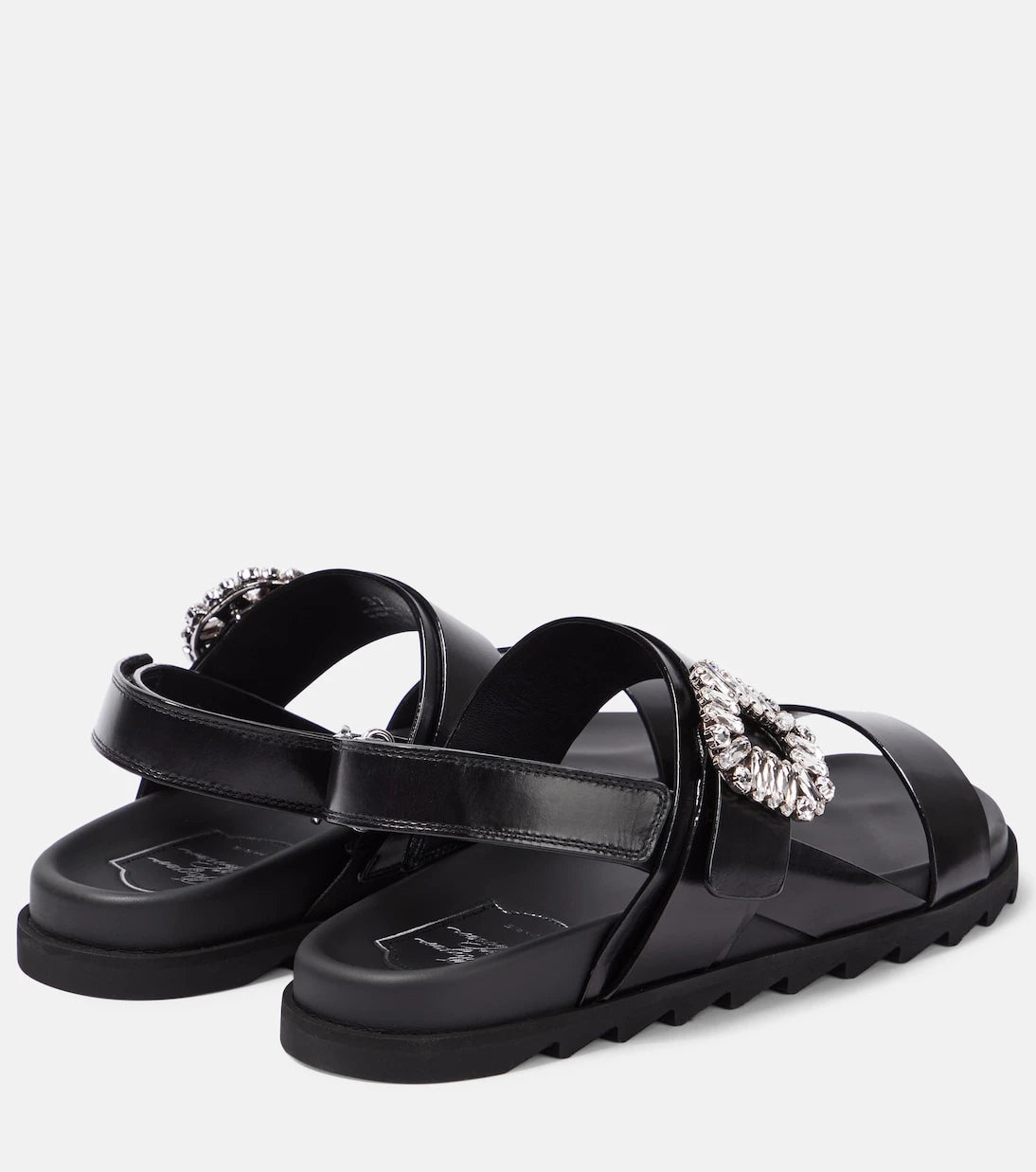 Roger Vivier - Slidy Viv‘ embellished leather sandals