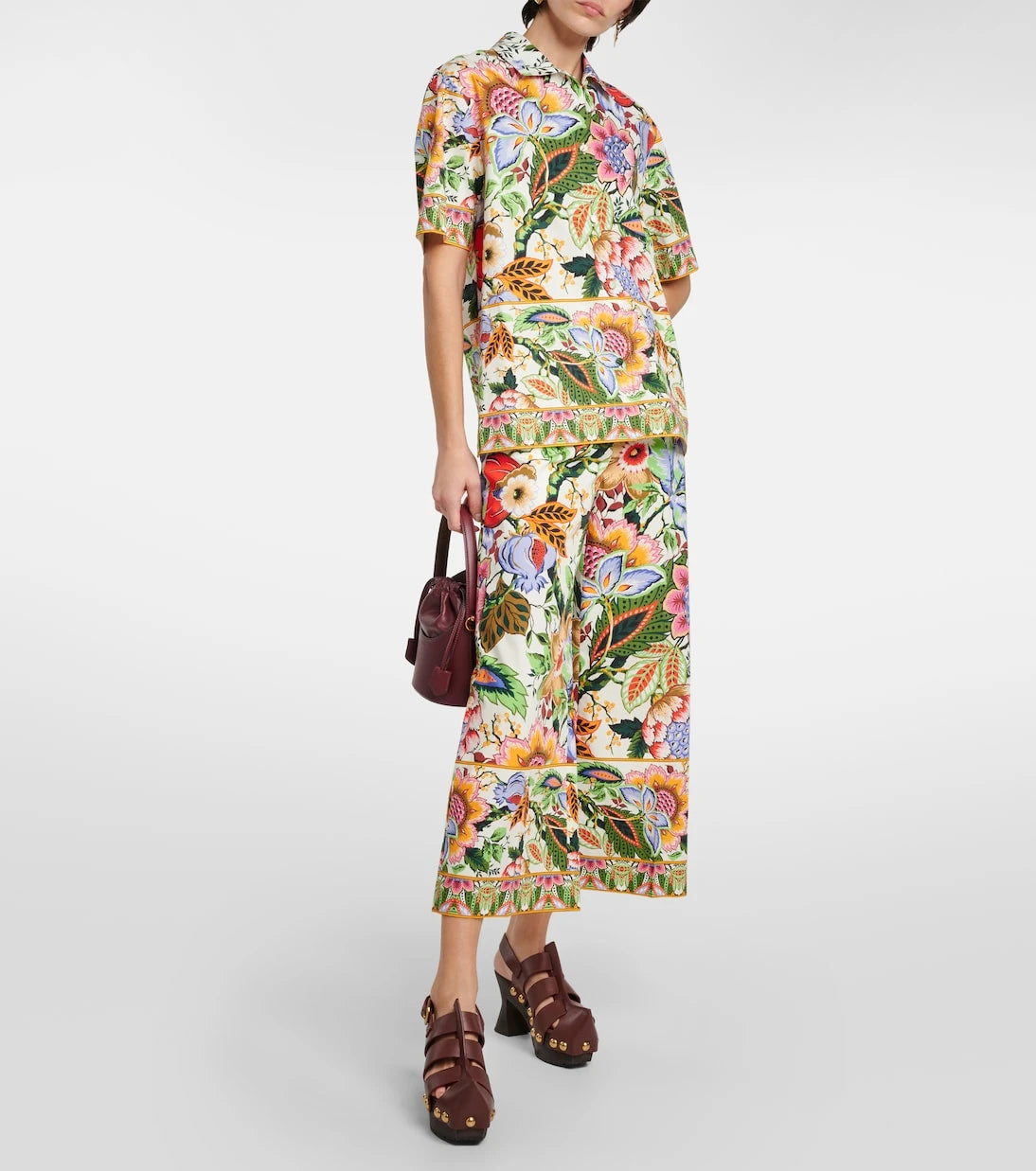 Etro - Floral cotton culottes