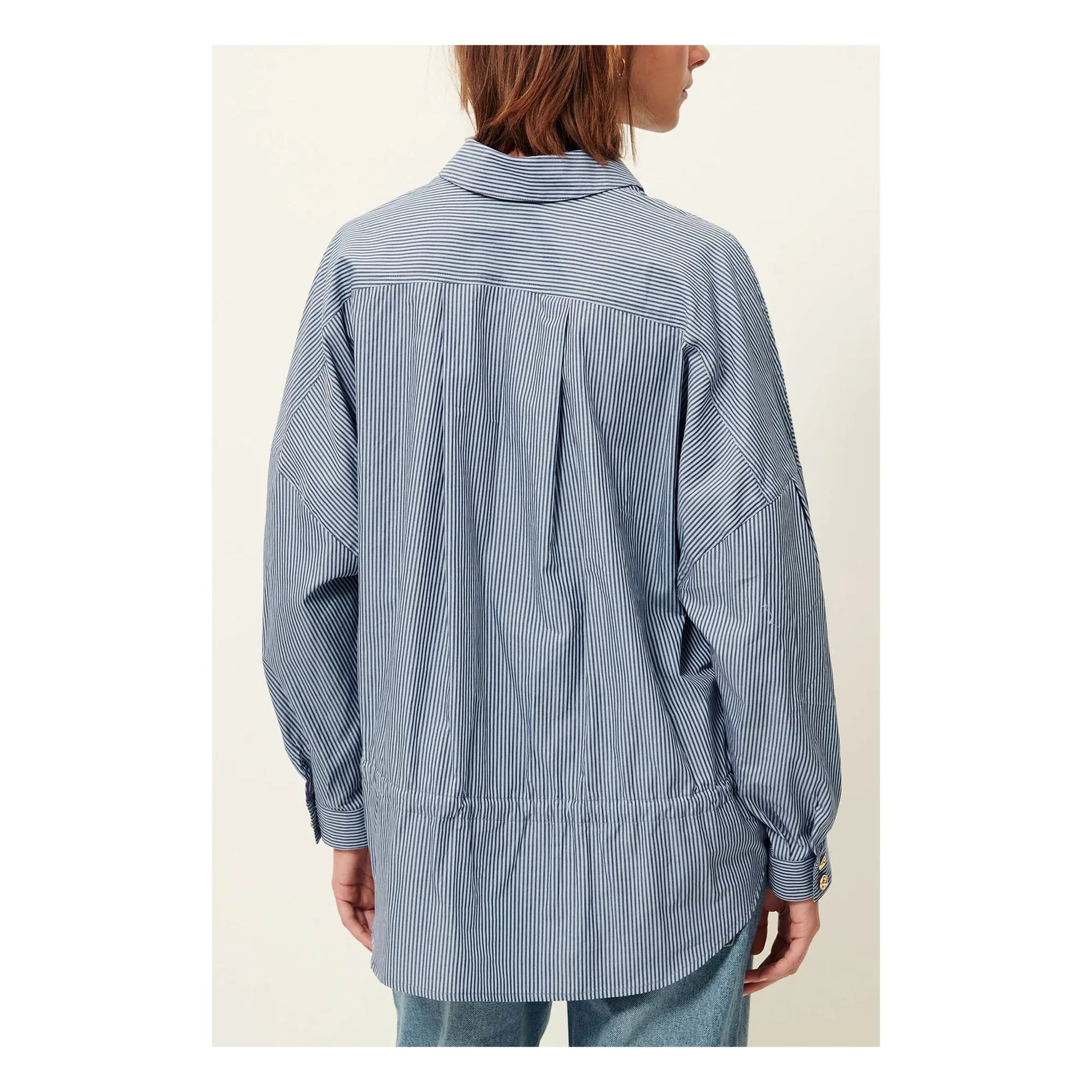 Sessùn - Santalin Cotton Stripes Blouse | Blue