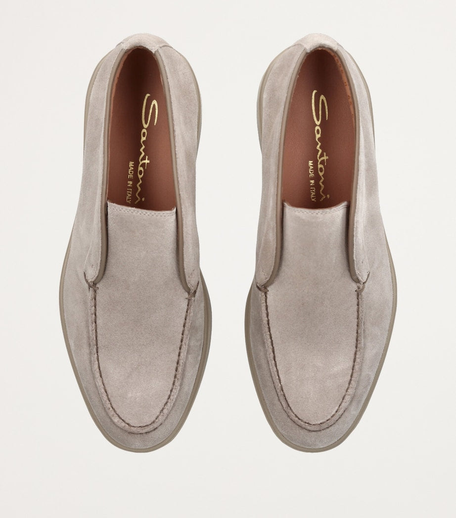 Santoni Grey Suede Andvari Ankle Boots