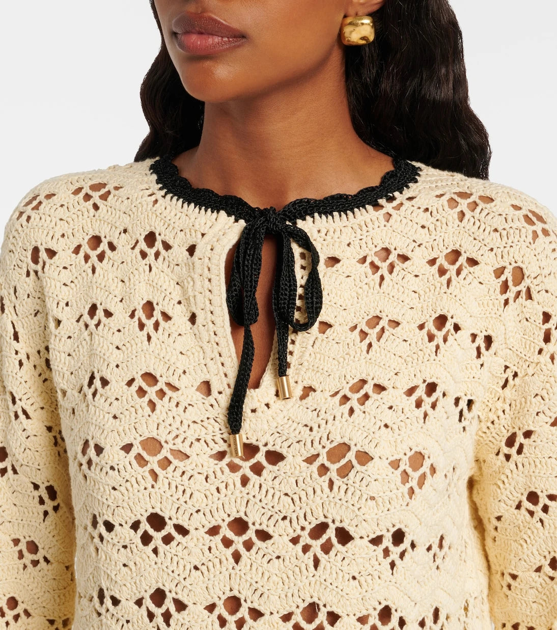 Zimmermann - Aster crochet cotton top