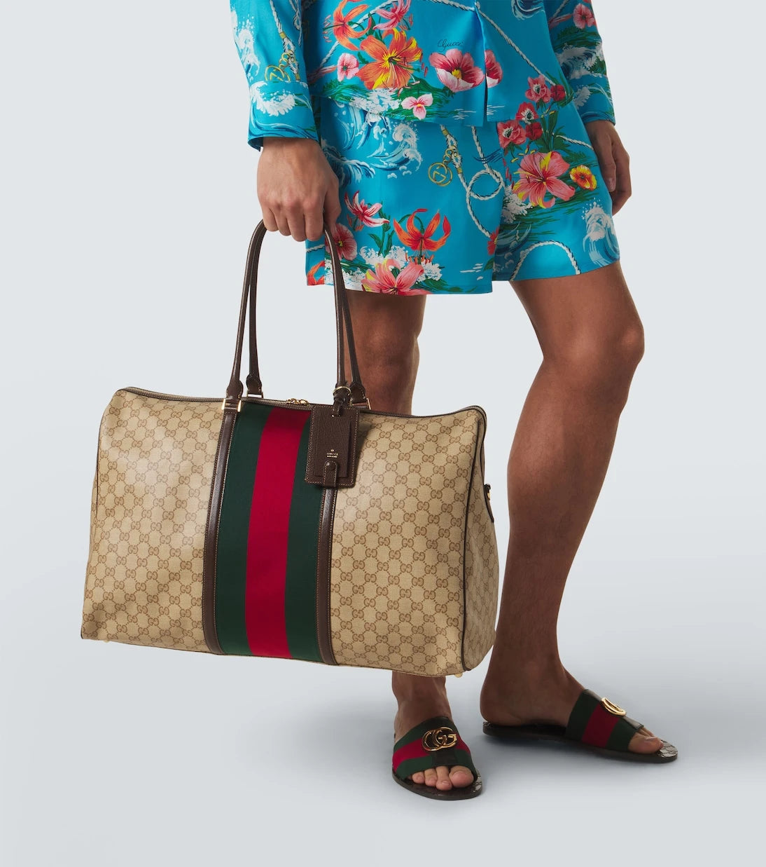 Gucci - GG Web Stripe Medium duffel bag