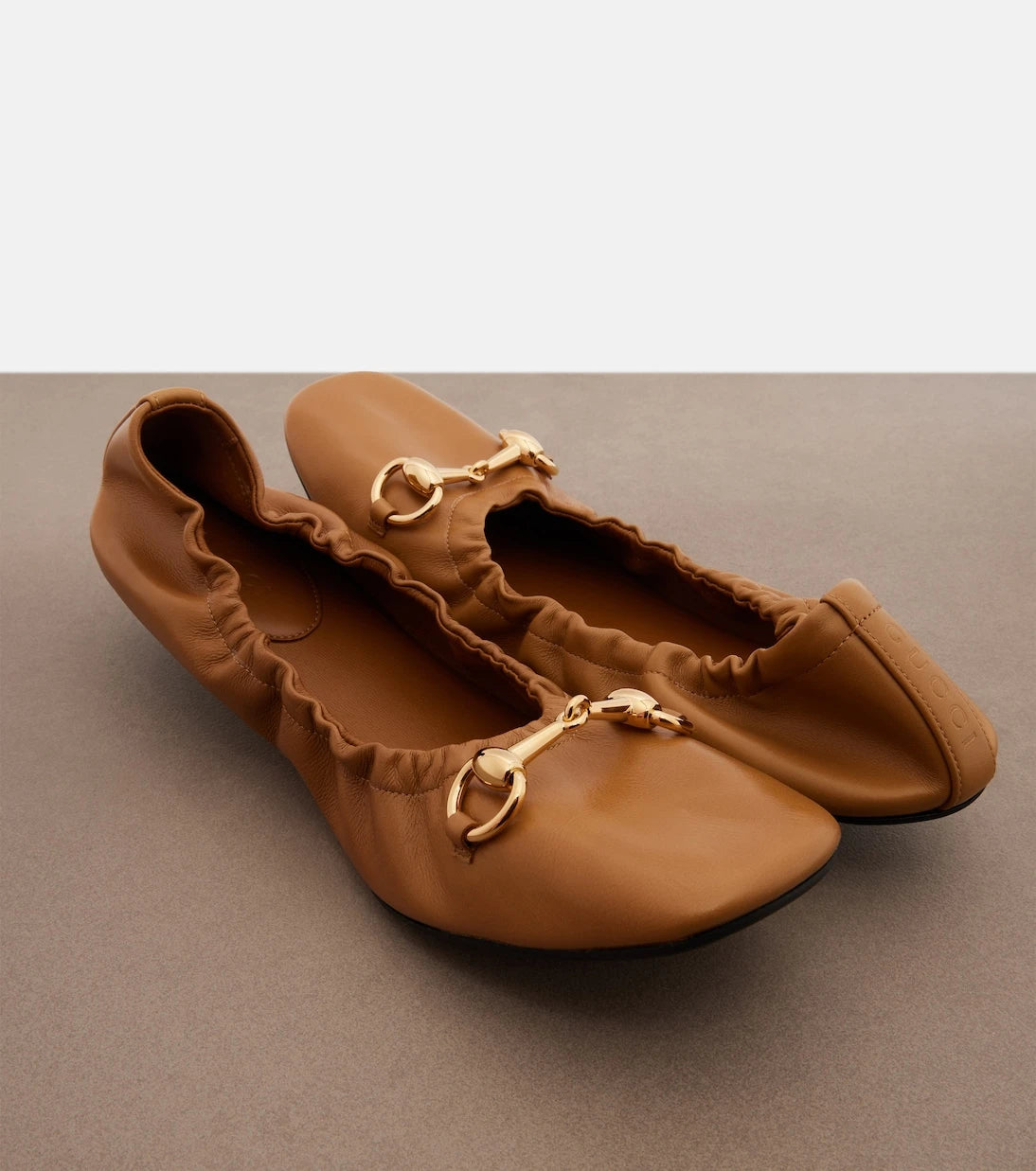 Gucci - Prima Horsebit leather ballet flats