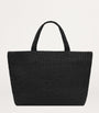 Saint Laurent Black Raffia Logo Tote Bag