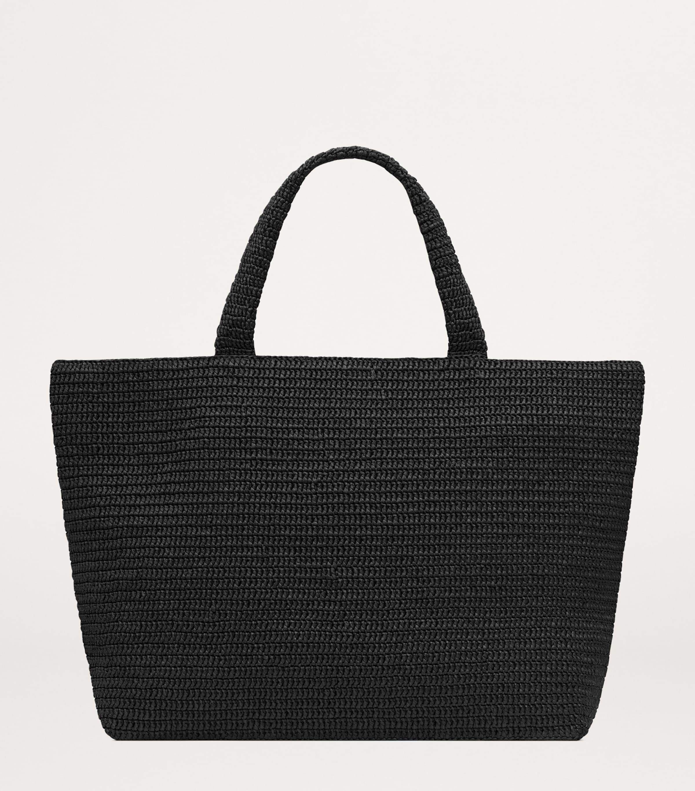 Raffia Logo Tote Bag