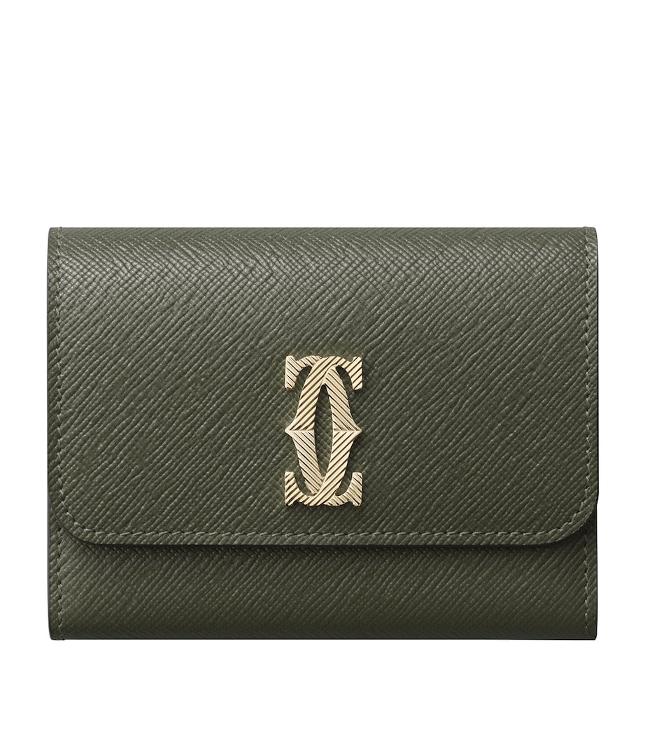 Green Mini Leather C de Cartier Wallet