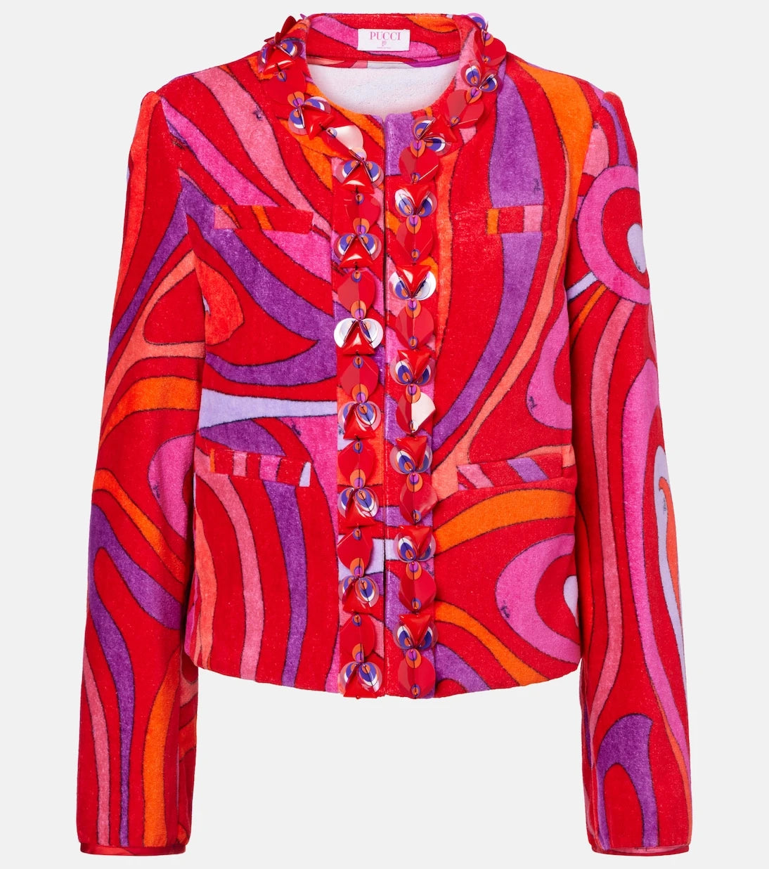 Pucci - جاكيت مارمو من قماش تيري القطني المزين