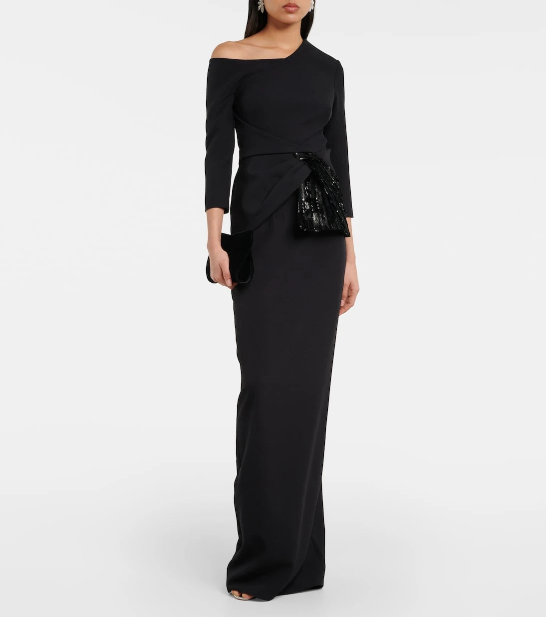 Safiyaa - Juah sequined asymmetric crêpe top