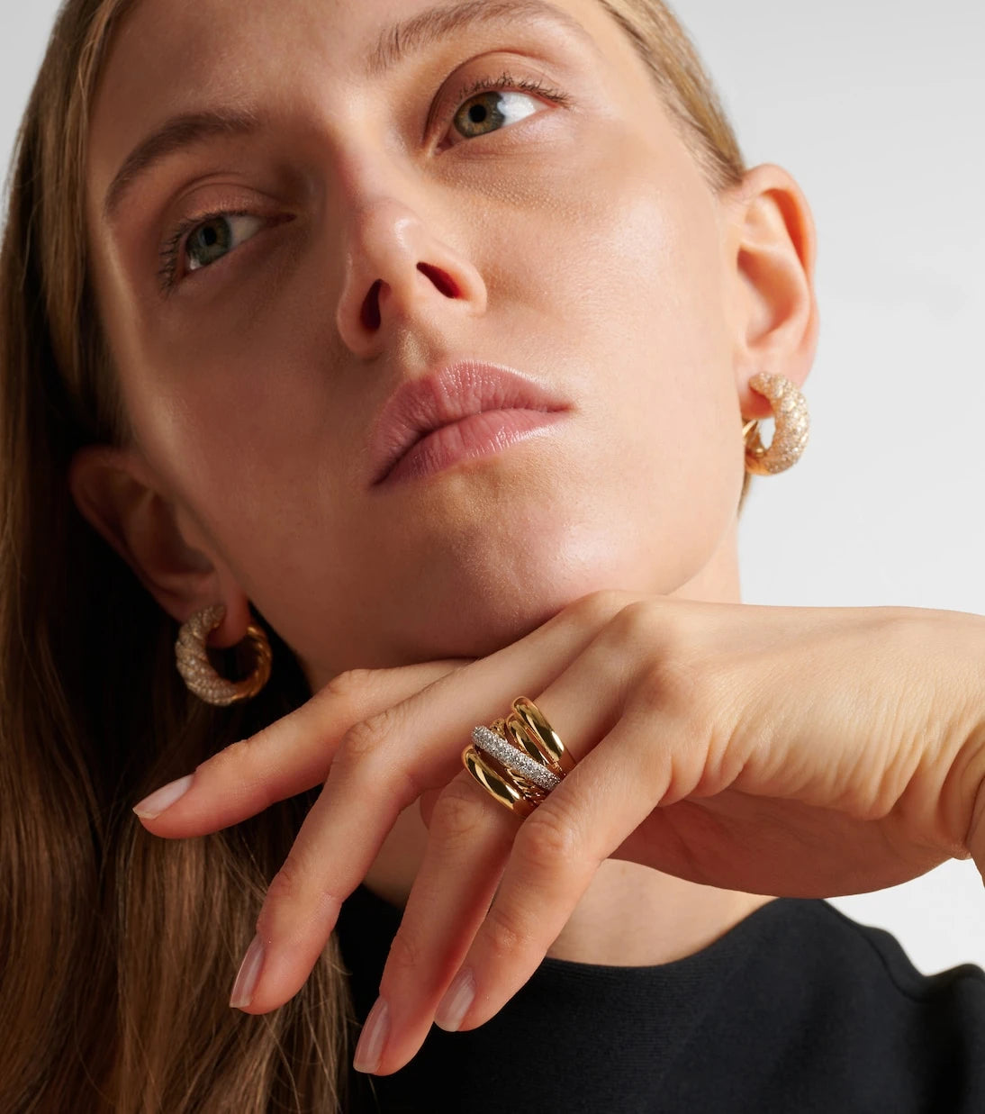 David Yurman - DY Crossover® 18kt gold ring with diamonds