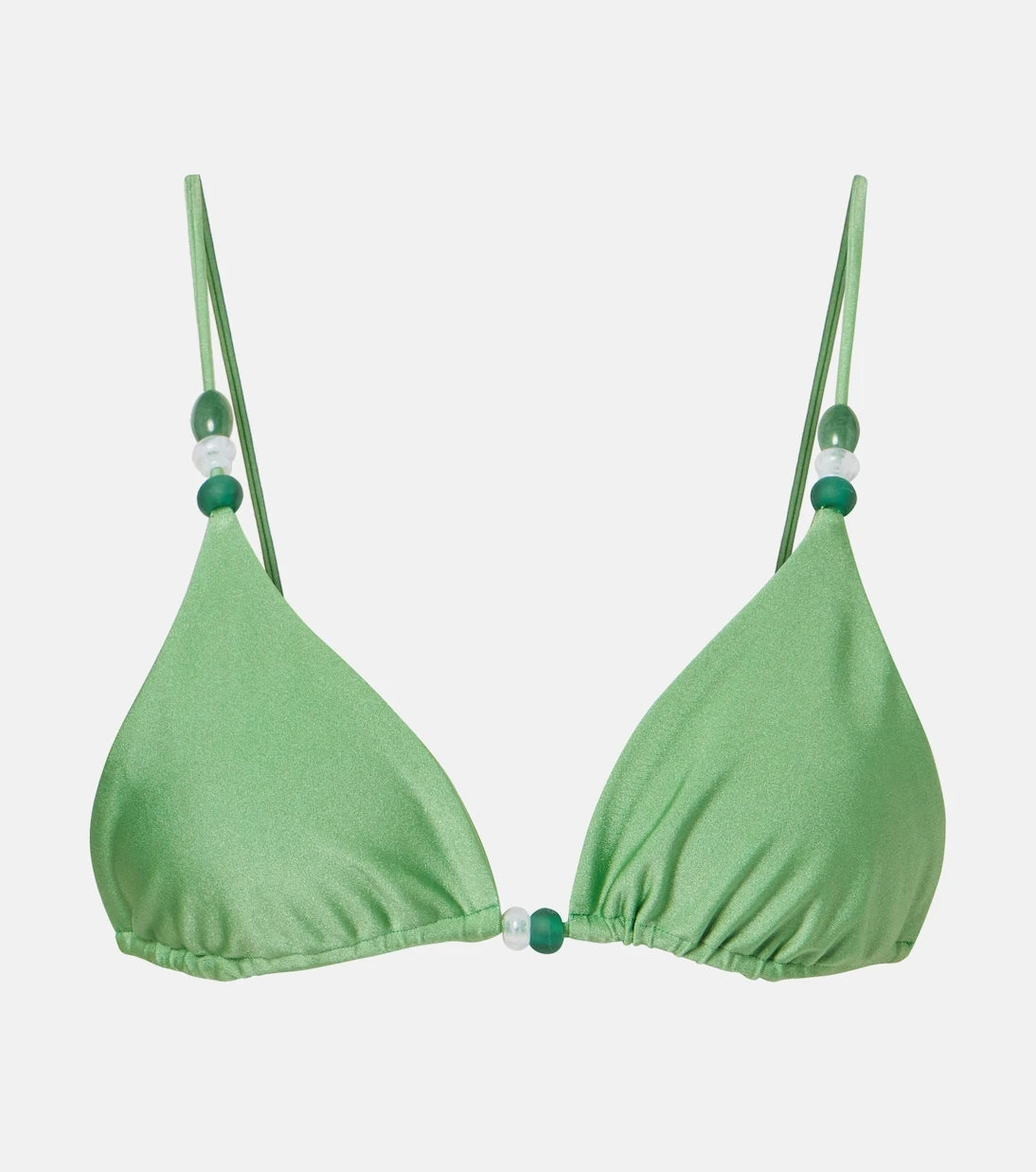 Jade Swim - Via beaded triangle bikini top