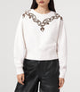 Cotton-Blend Drip Separo Sweatshirt OPTIC WHITE