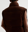 Brown Cotton Corduroy Puffer Jacket