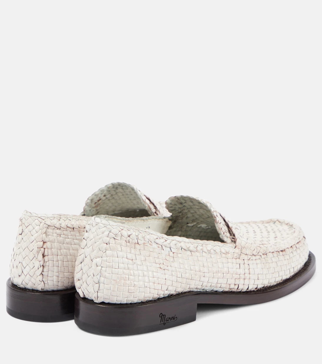 Marni - Woven leather loafers