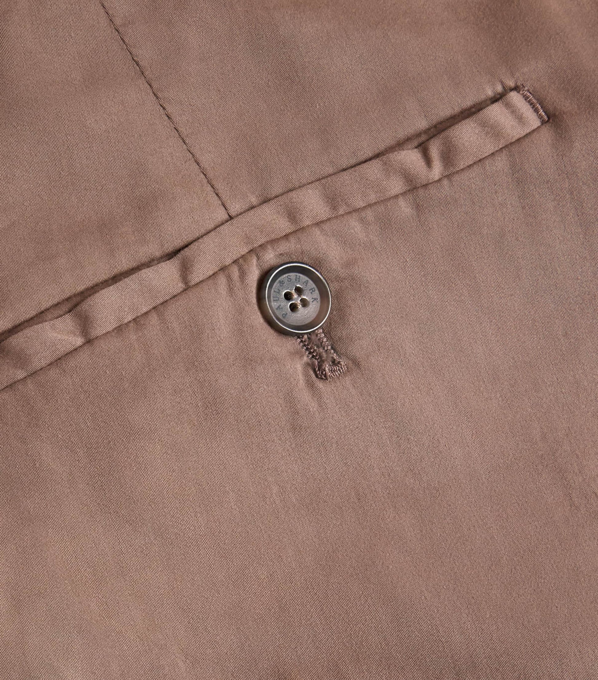 Cotton-Silk-Blend Straight Chinos