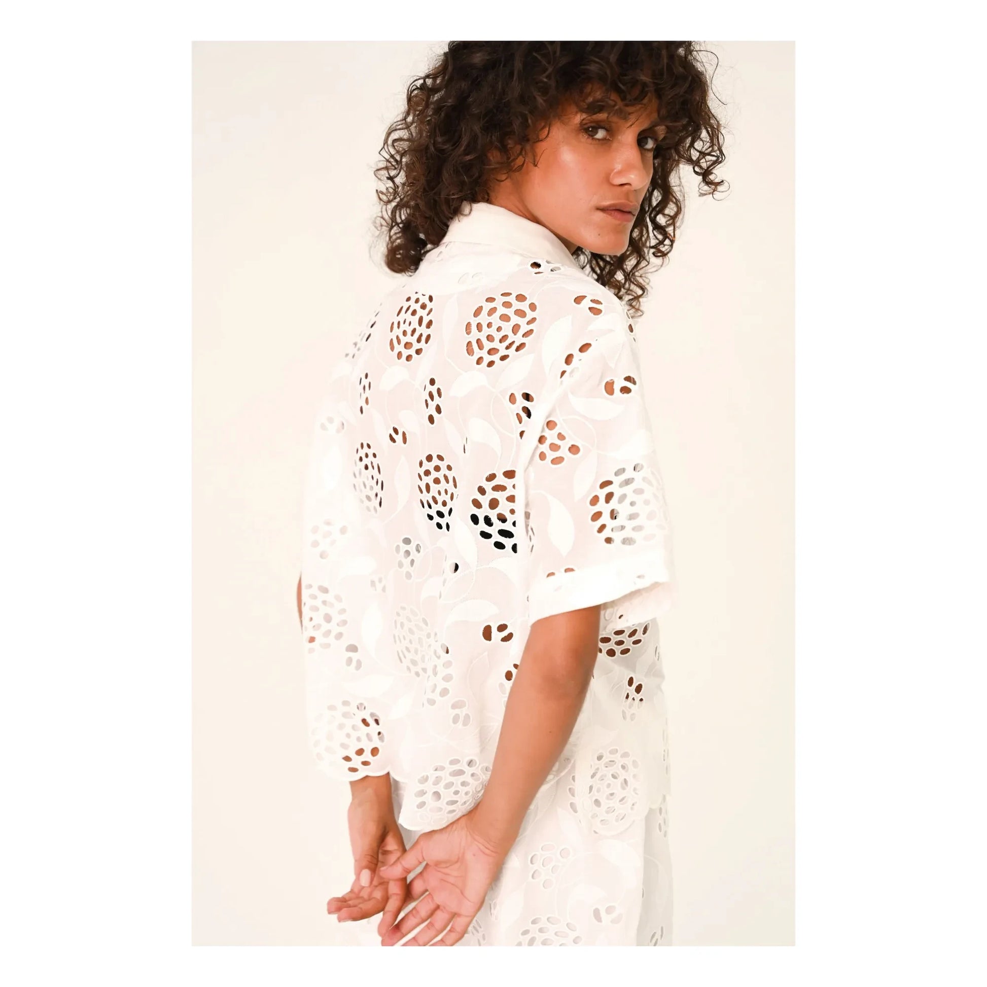 Sacrécoeur - Flavia Flower shirt | White
