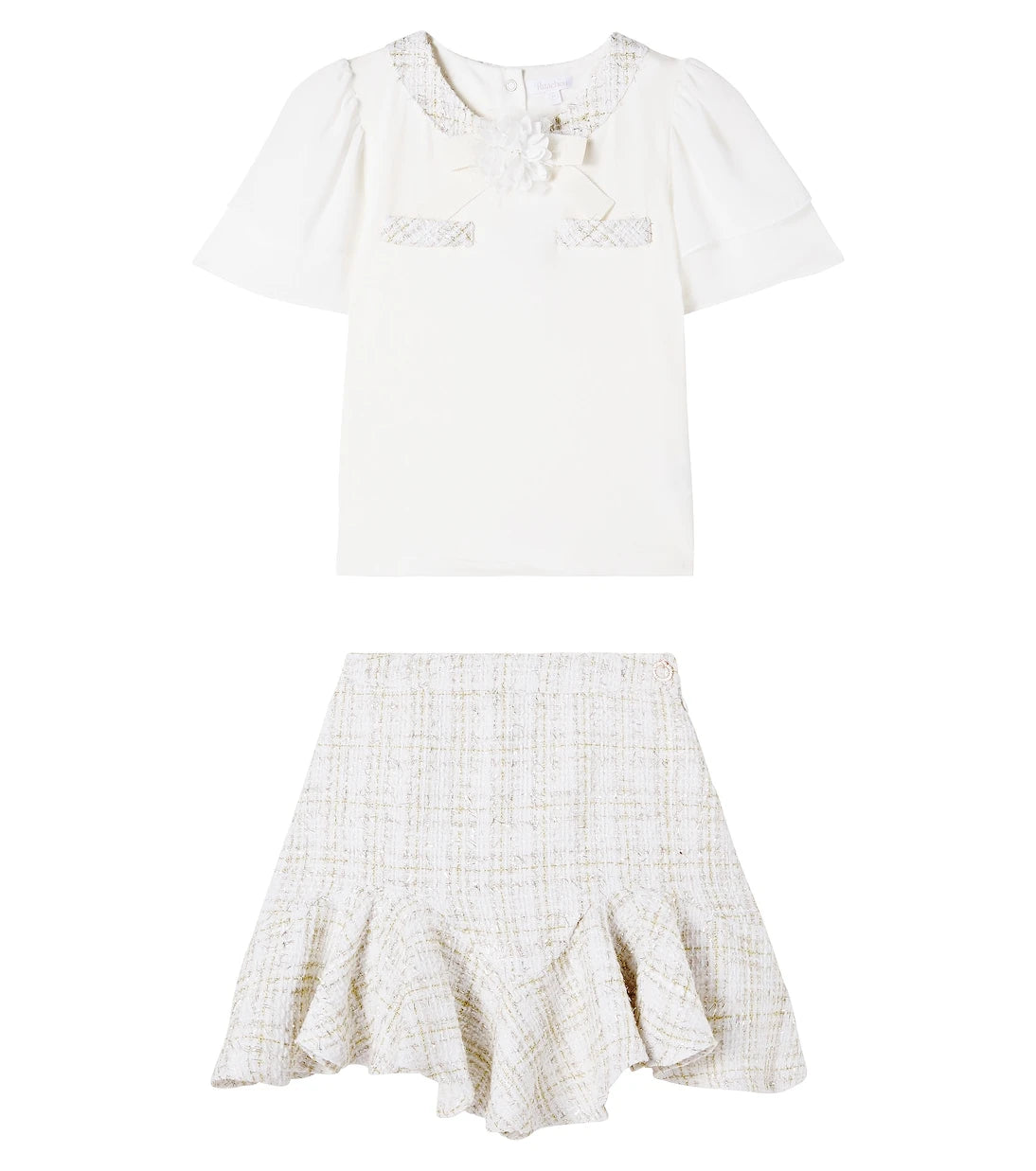 Patachou - Tweed top and skirt set