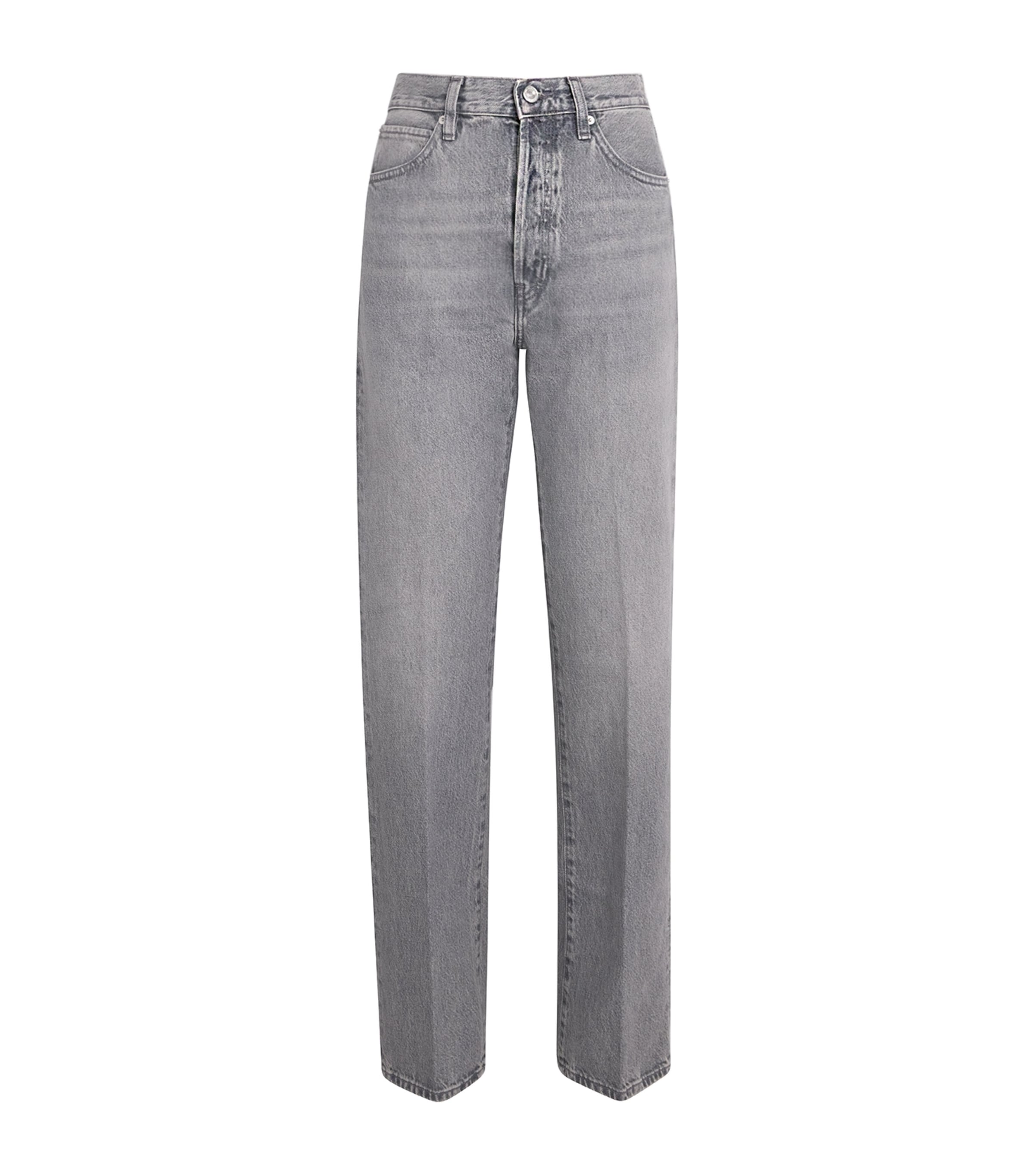 FRAME Grey The Vertical Straight Jeans