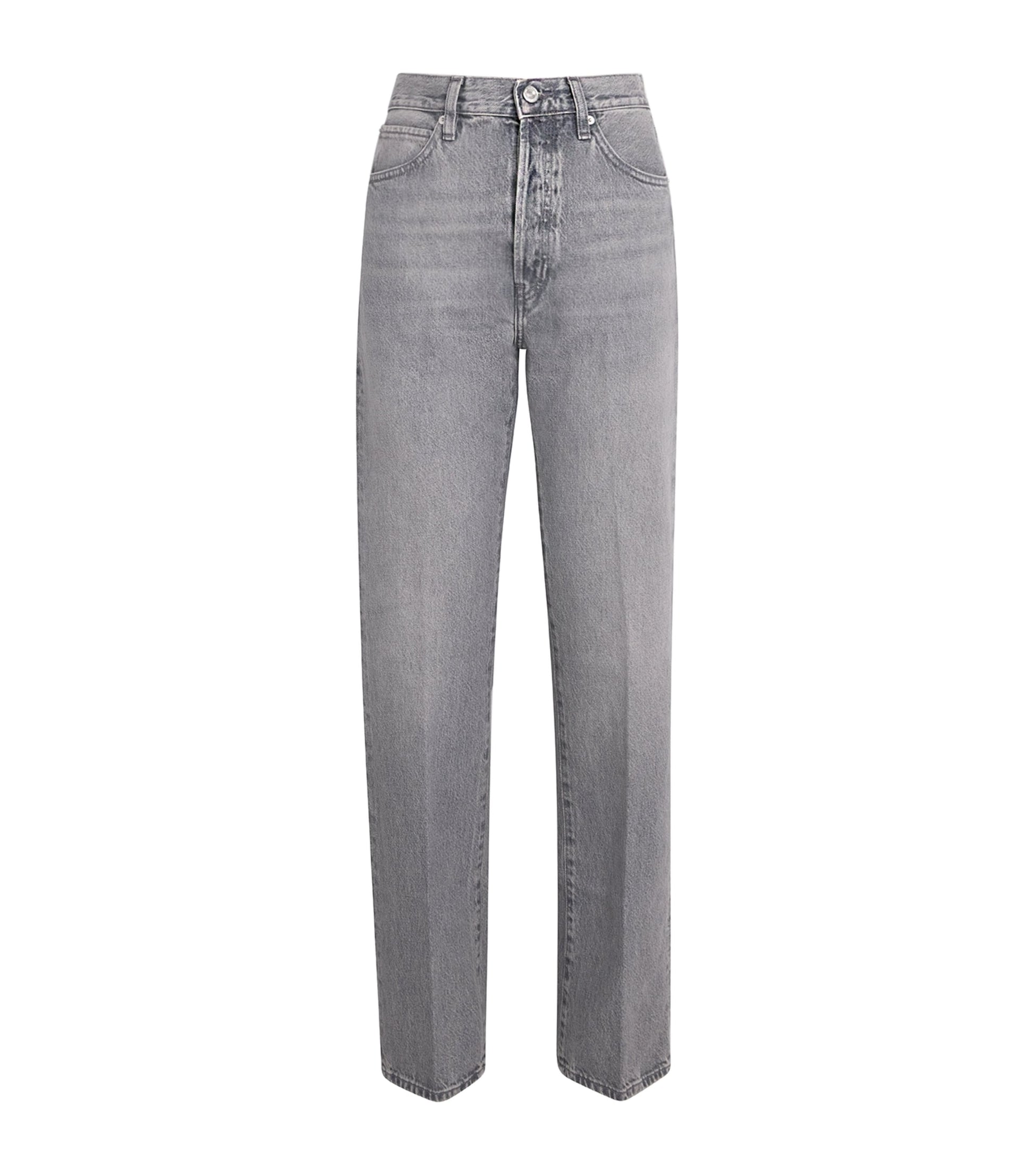 FRAME Grey The Vertical Straight Jeans