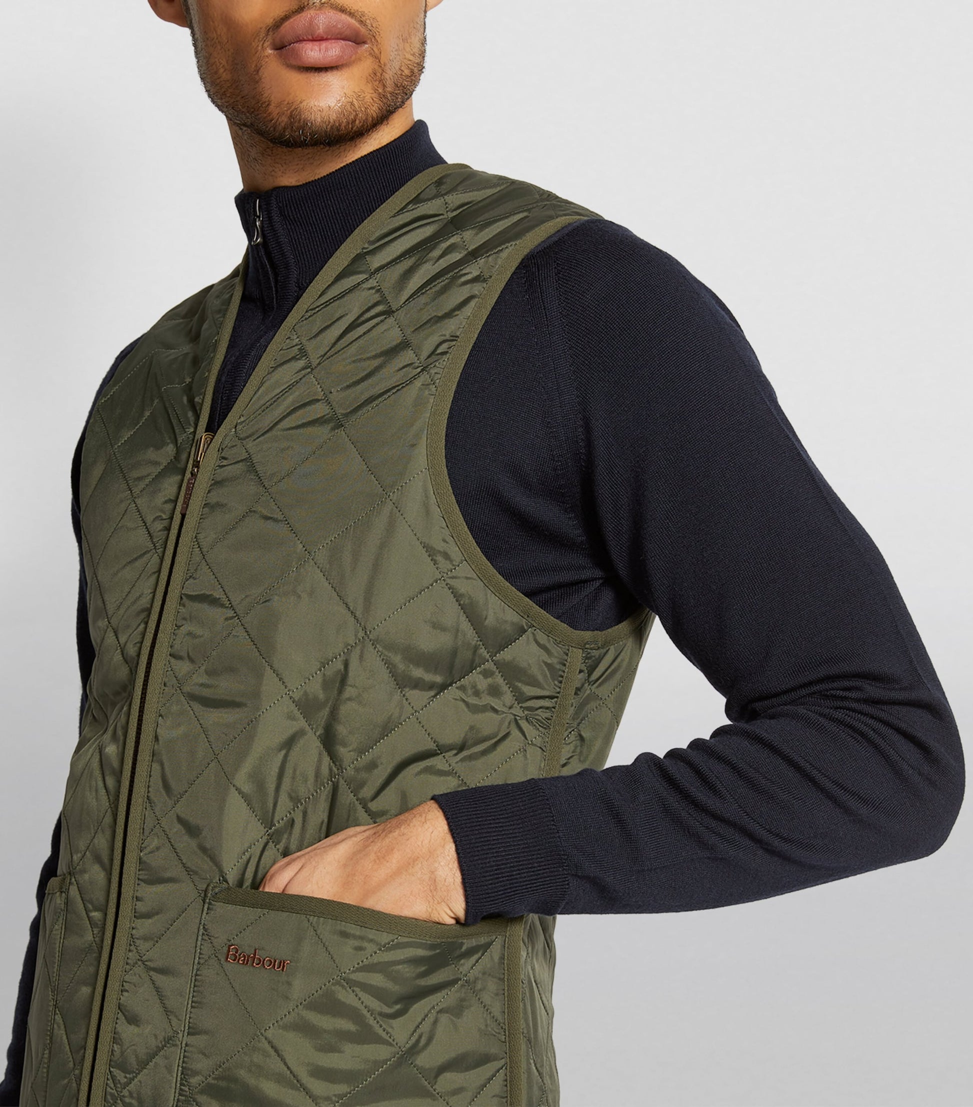 Green Quilted Gilet