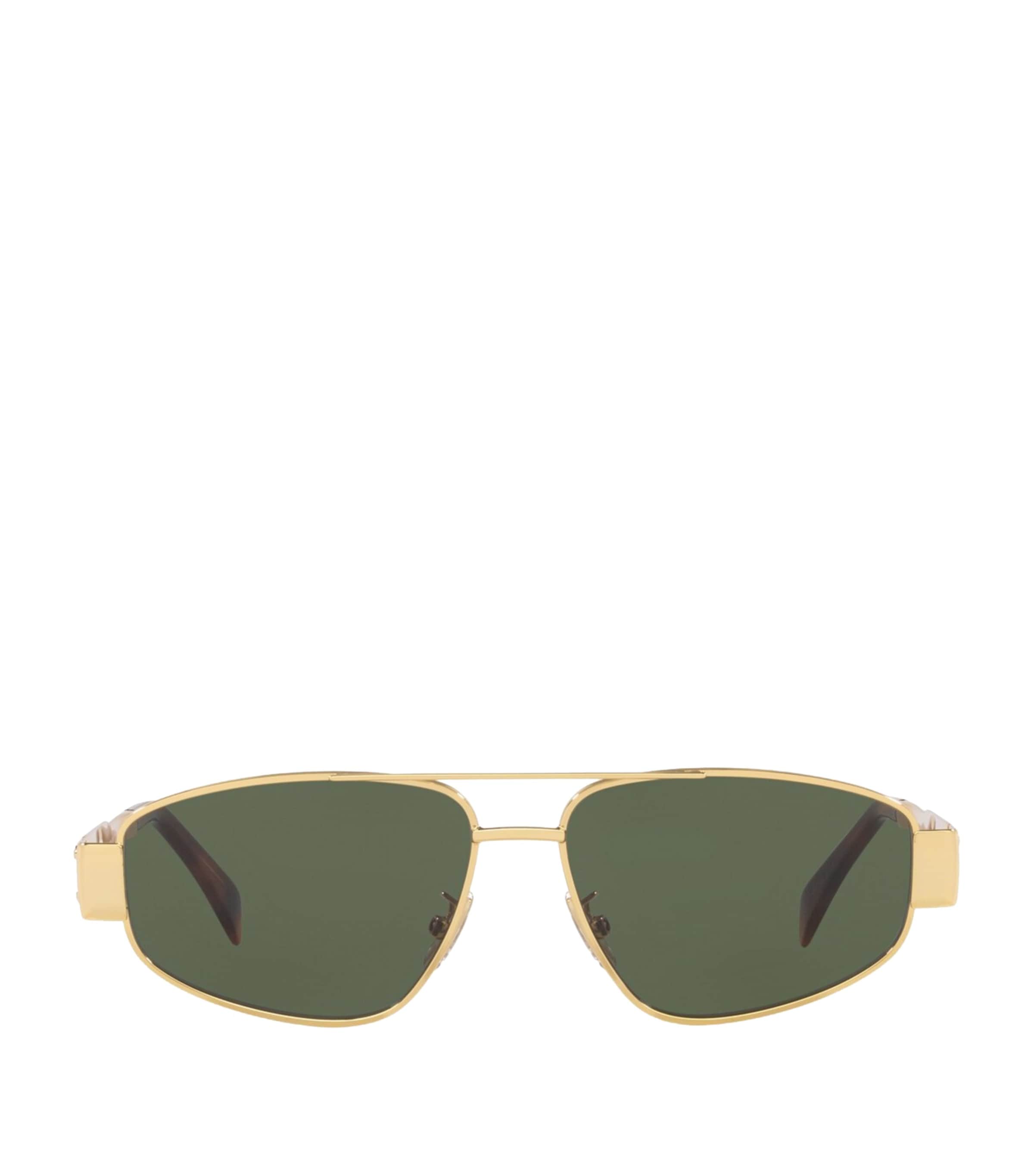 Celine Metal Triomphe Pilot Sunglasses