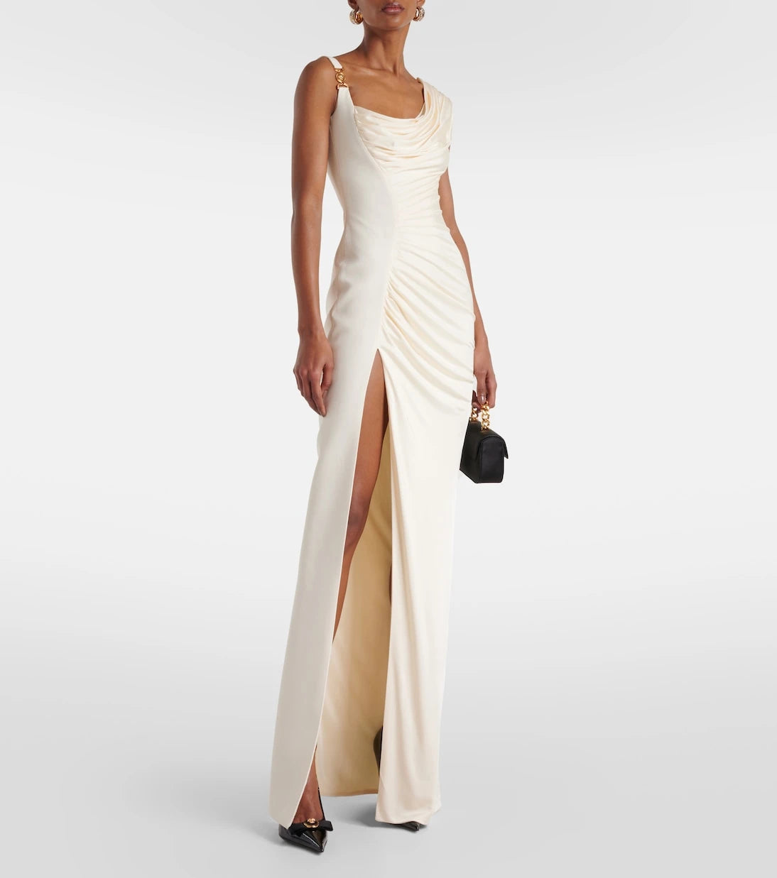 Versace - Medusa '95 draped crêpe gown