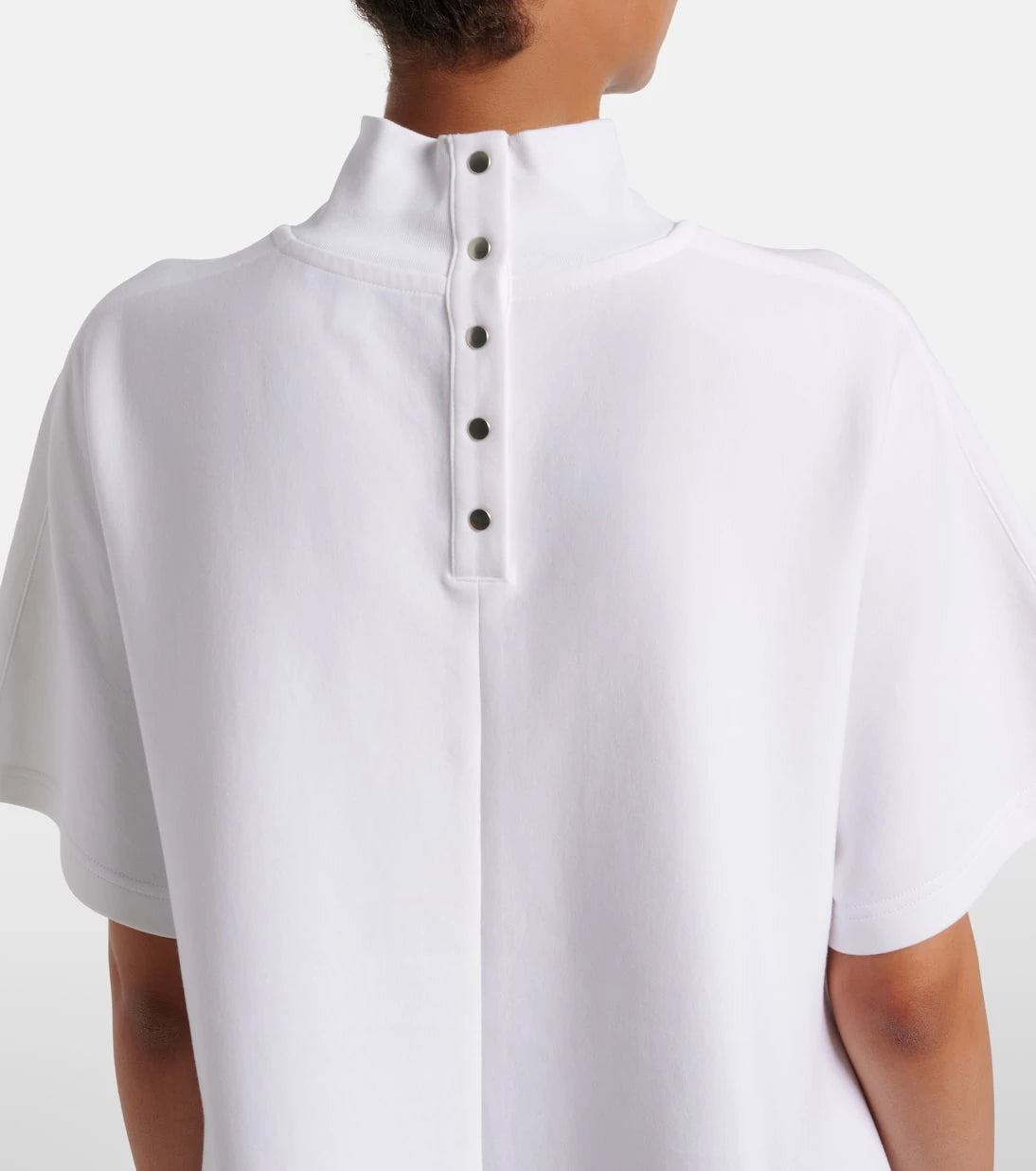 Alaïa - Asymmetric cotton-blend jersey T-shirt