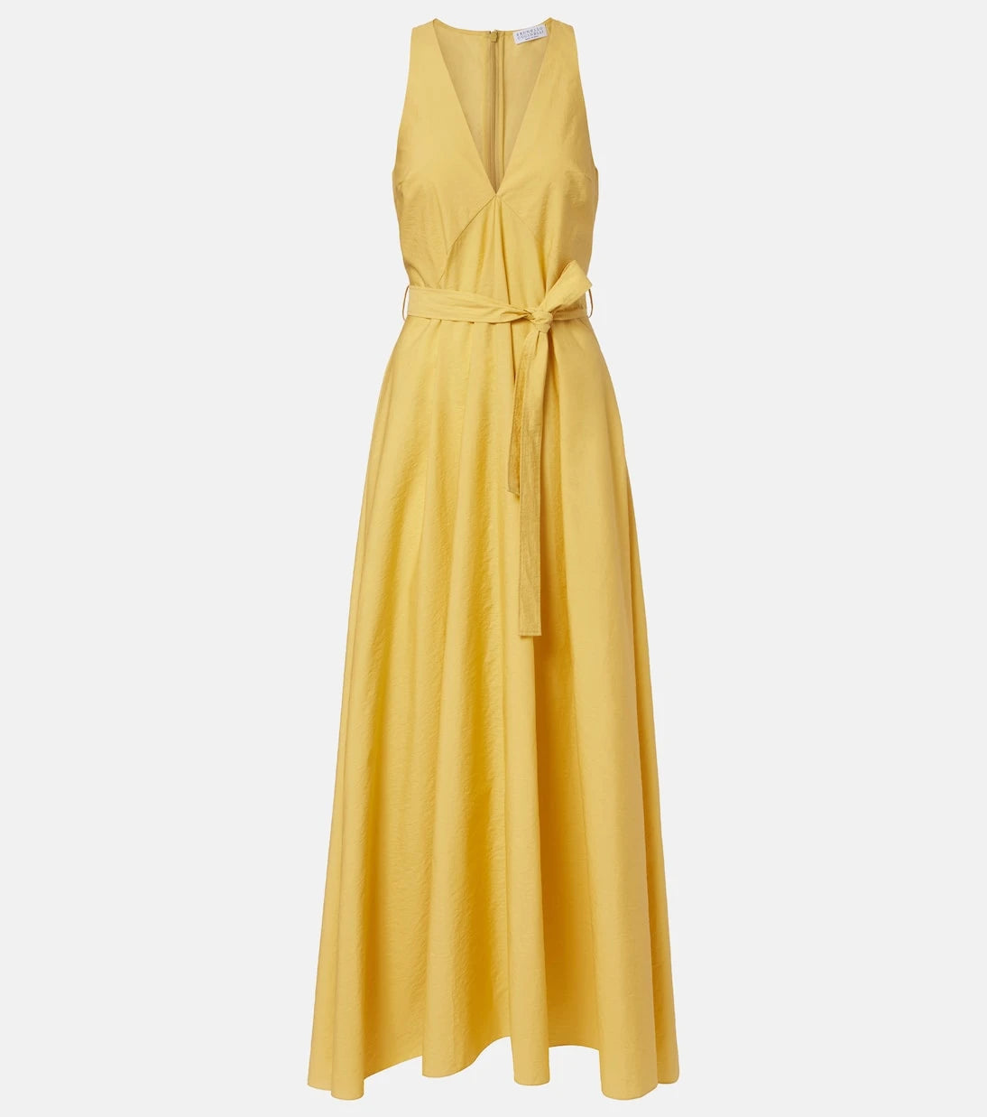 Brunello Cucinelli - Belted cotton-blend maxi dress