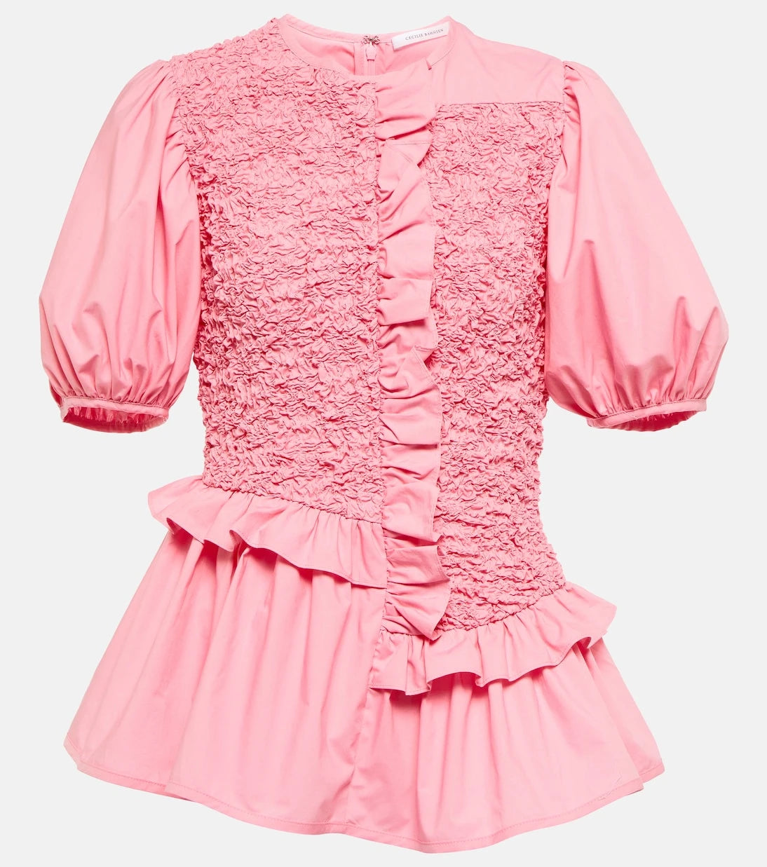 Cecilie Bahnsen - Carrie ruffle-trimmed poplin top