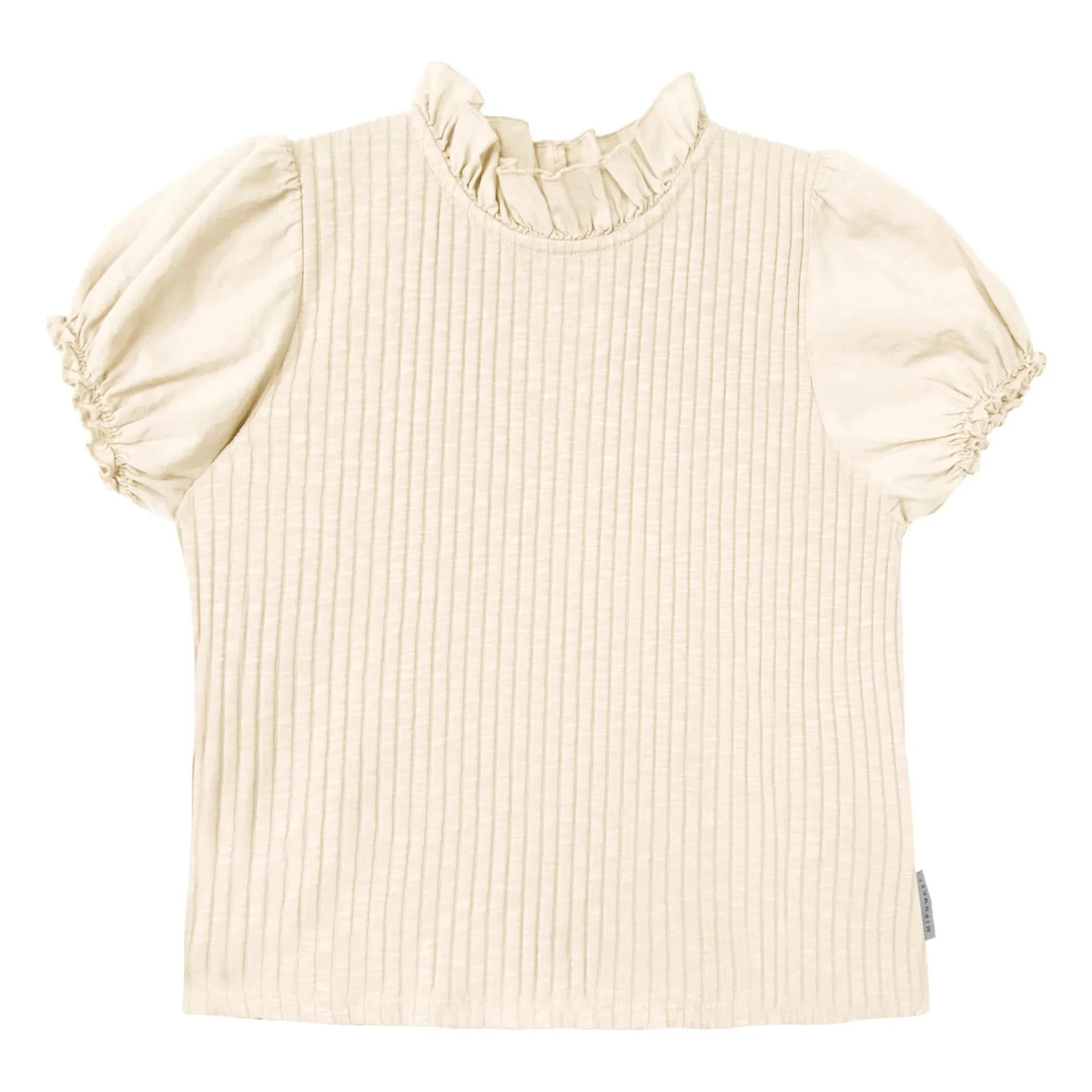 Mipounet - Zoé ribbed T-shirt | Ecru