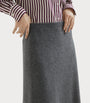 Cashmere Double-Knit Midi Skirt