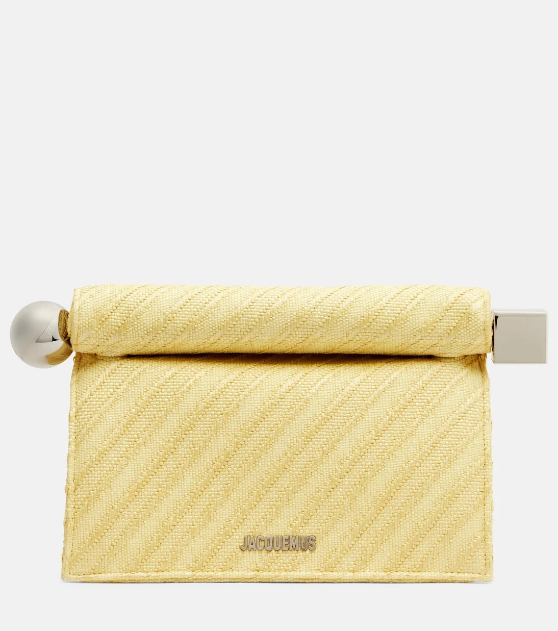 Jacquemus - Rond Carré raffia-effect clutch