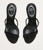 René Caovilla Black Embellished Chandelier Heeled Mules 80
