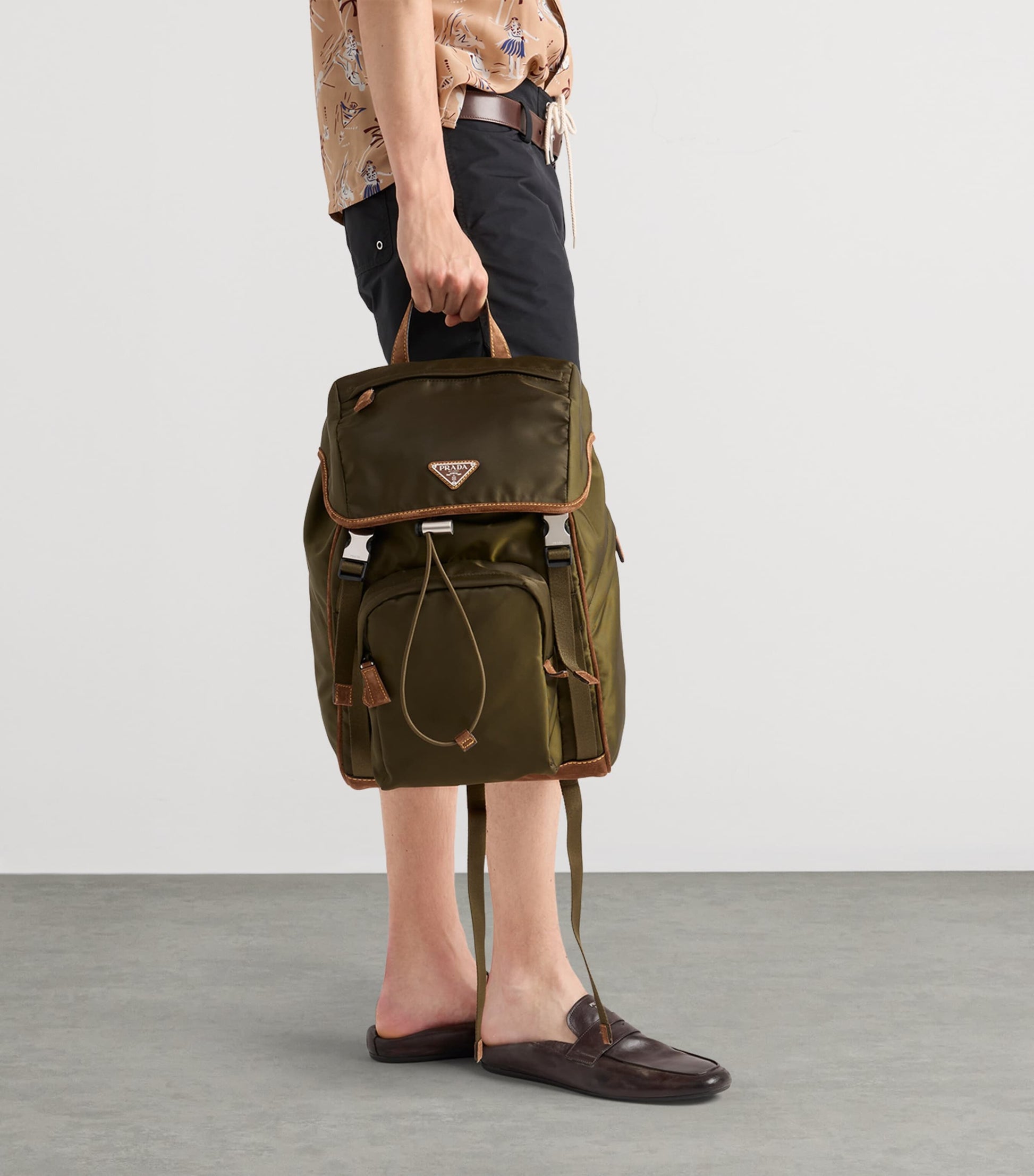 Prada Re-Nylon and Suede Backpack