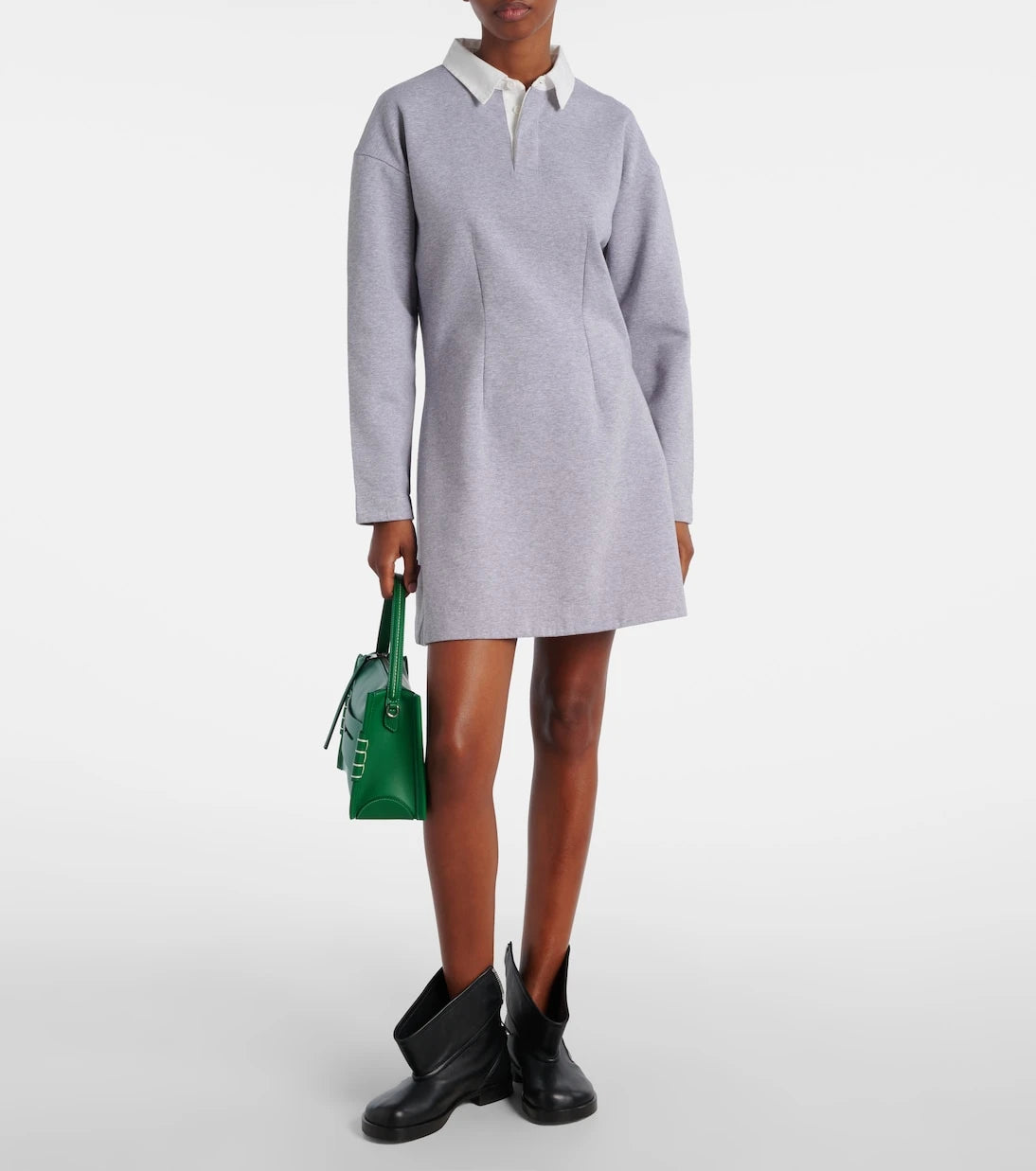 JW Anderson - Cotton-blend jersey polo dress