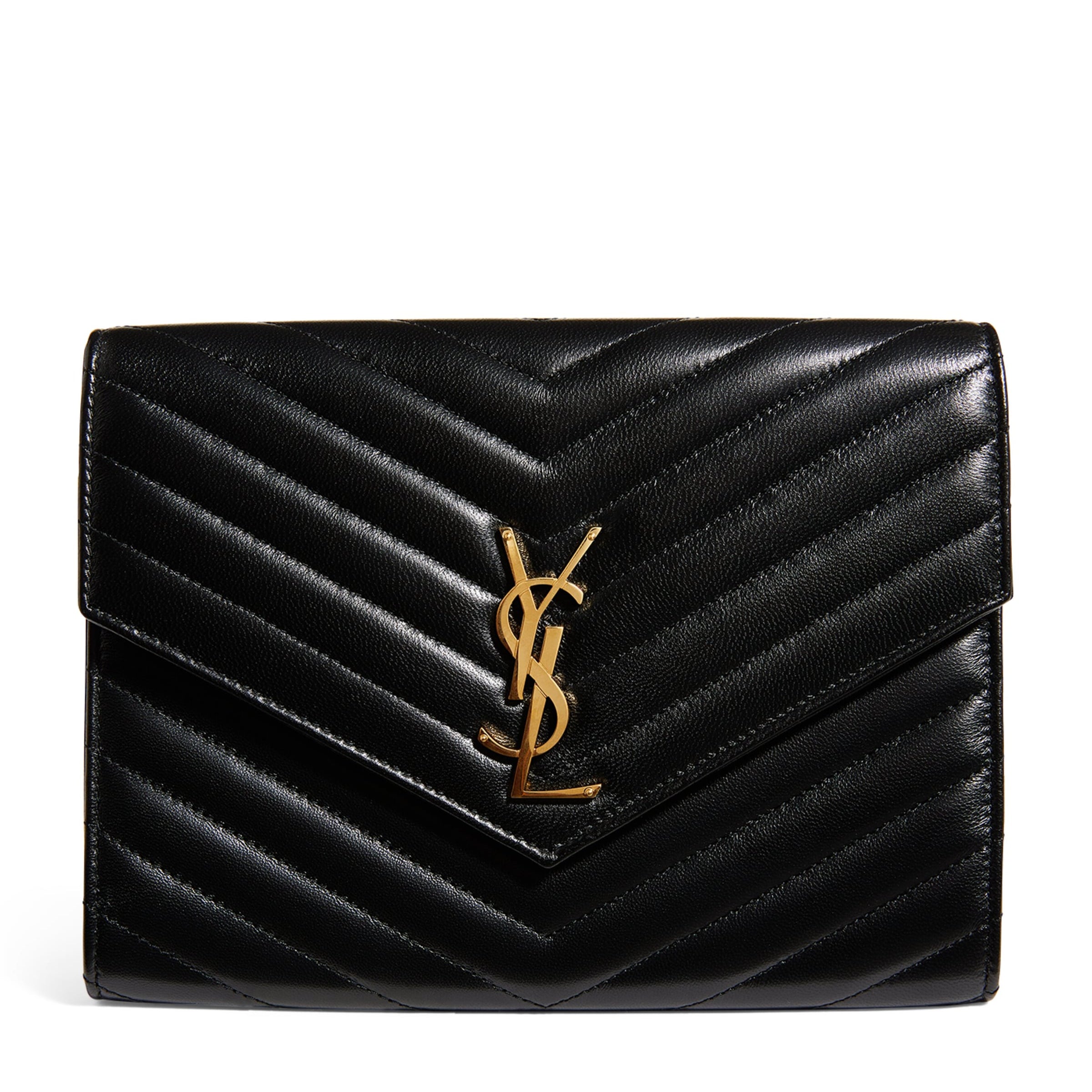 Saint Laurent Black Small Envelope Clutch Bag