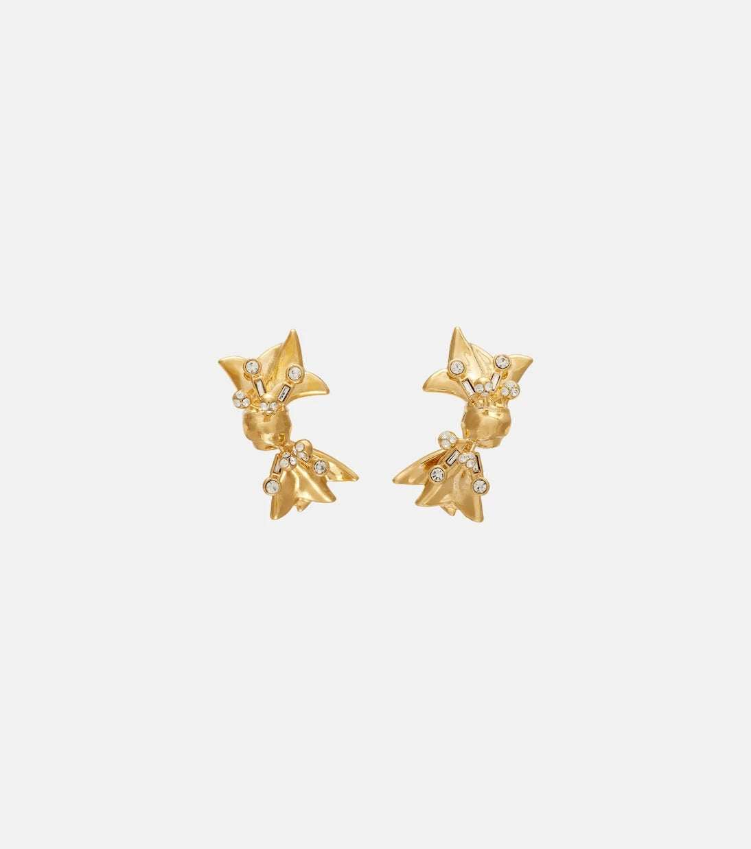 Oscar de la Renta - Embellished clip-on earrings
