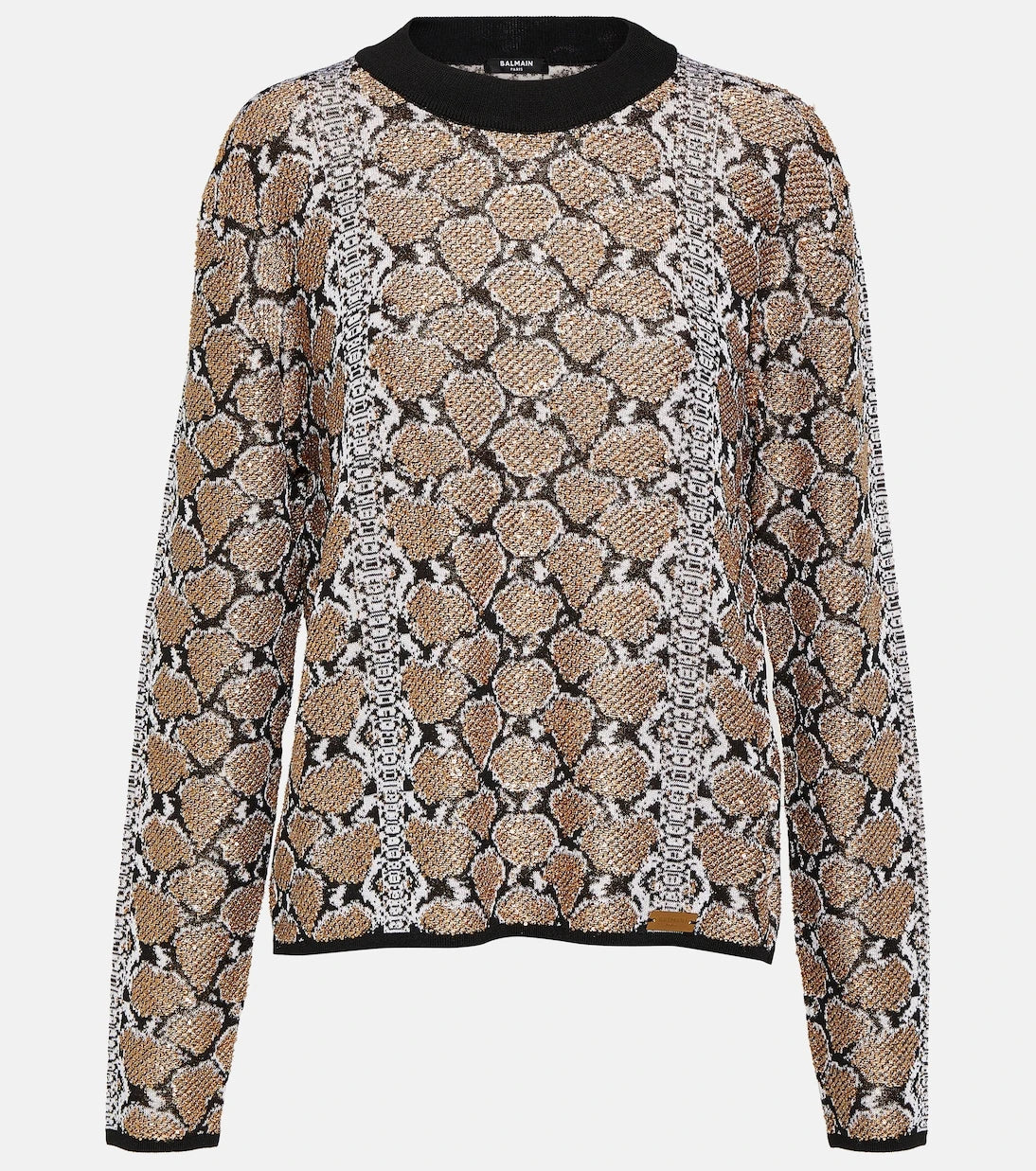Balmain - Yılan desenli jakarlı kazak