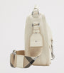 Burberry White Small Calf Leather B Clip Messenger Bag