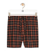 Check Drawstring Shorts