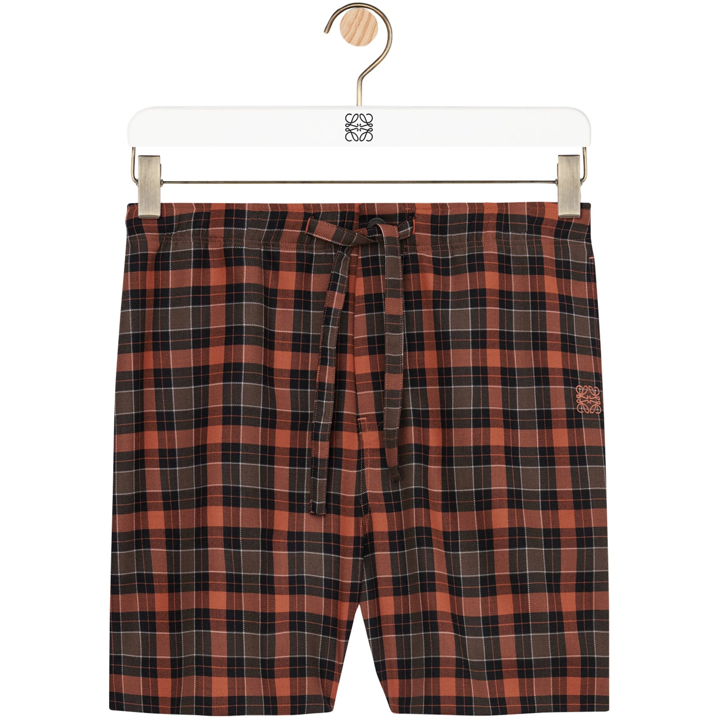 Check Drawstring Shorts