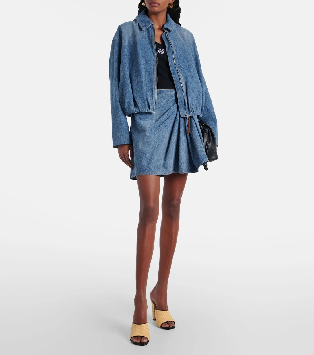 Paris Texas - Ava 100 raffia and leather mules