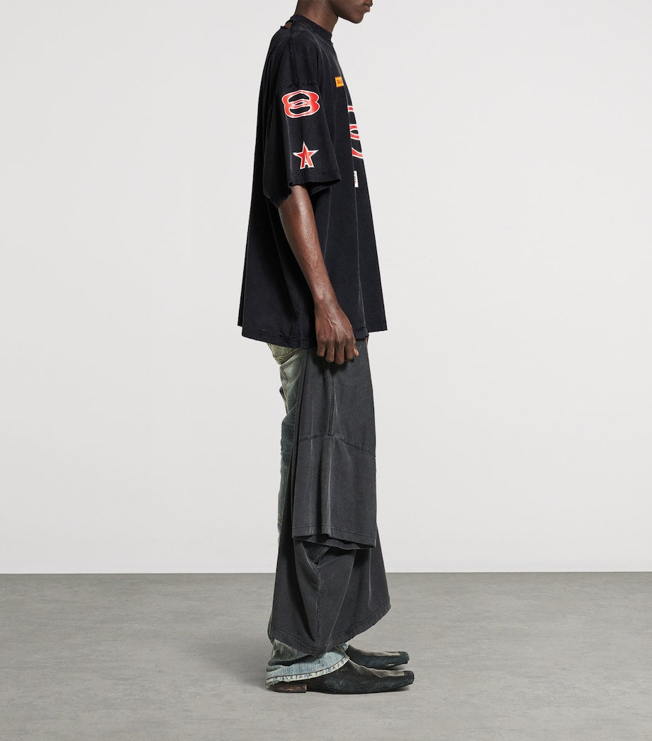 Balenciaga Oversized Distressed Logo T-Shirt