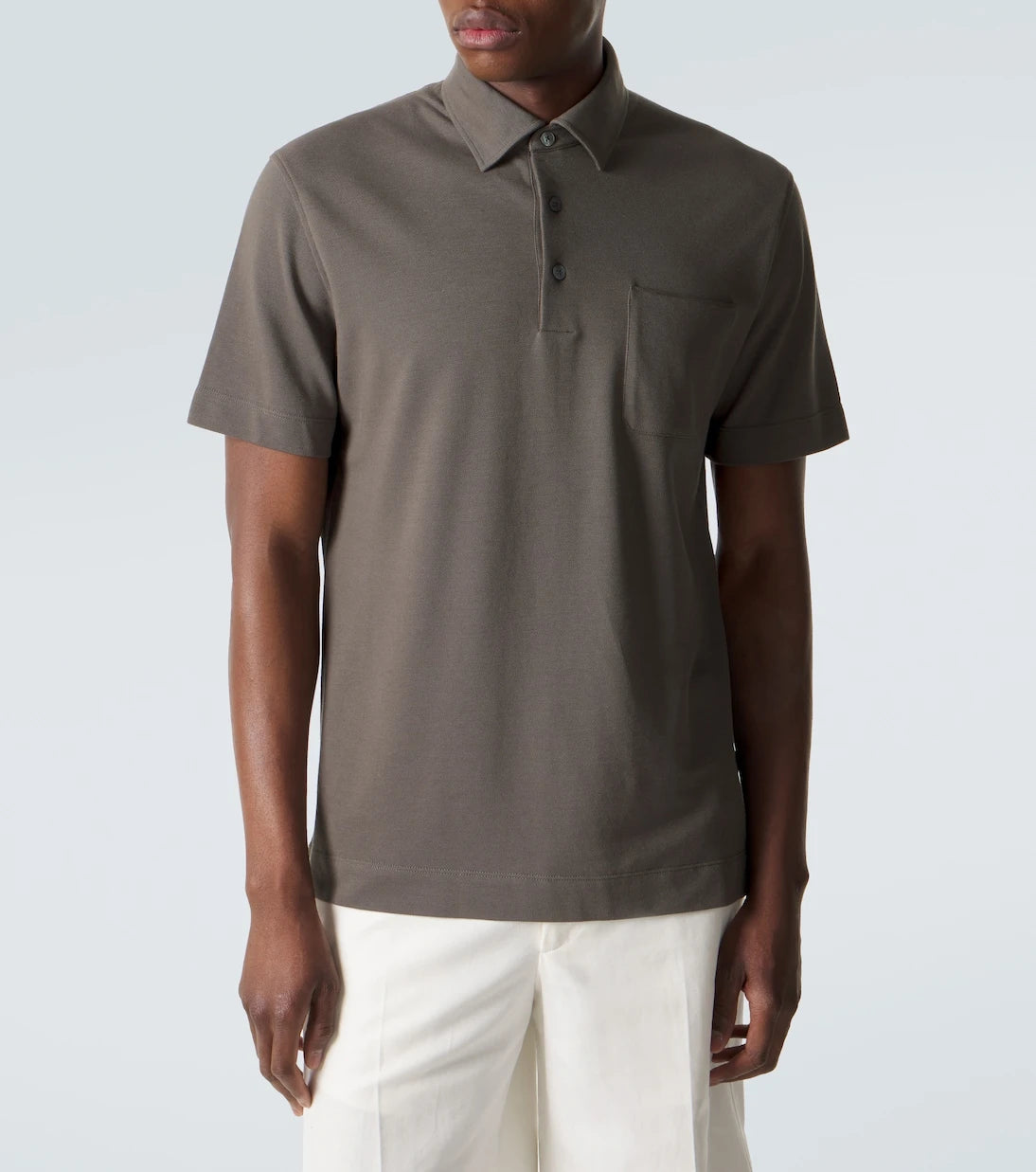 Zegna - Cotton piqué polo shirt
