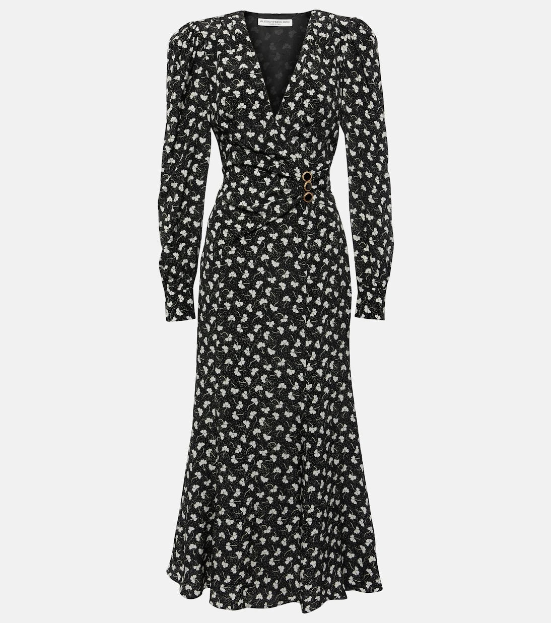 Alessandra Rich - Printed silk midi dress